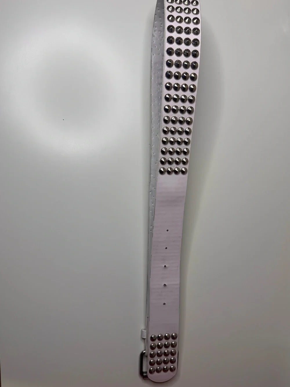 Studded White Belt
